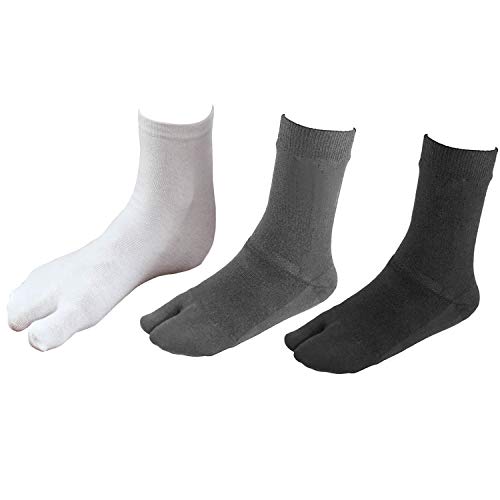 Trader Plus 3 Pairs V-Shape Splited Toe Tabi Socks，Flip Flop Tabi Socks - Thumbnail 6