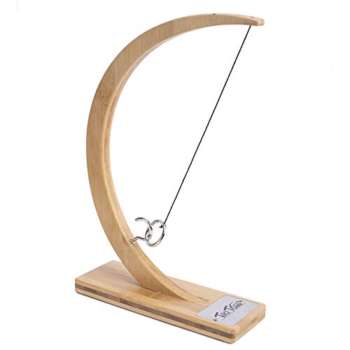 Tiki Toss Original Ring Toss, Hook and Ring Game Desktop Bamboo Edition - //coolthings.us