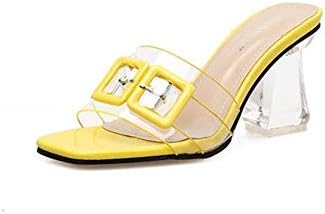satisfied Woman's Fashion Clear Strap Mule