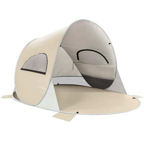 Wolfwise Pop Up Strandmuschel Uv Schutz 50, 3-4 Personen Groß Strandzelt