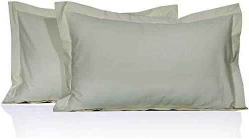 650 Thread Count 2 Piece Pillow Shams 100% Egyptian Cotton Solid Pattern All Size &amp; Colors ( King , Ivory) By Furnish Homes