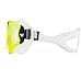 WACOOL Professional Snorkeling Snorkel Diving Scuba Package Set with Anti-Fog Coated Glass Purge Valve and Anti-Splash Silicon Mouth Piece for Men Women (Adults,Yellow)