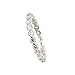 Platinum Plated Round Cubic Zirconia All-Around Infinity Band Wedding Ring Size 7