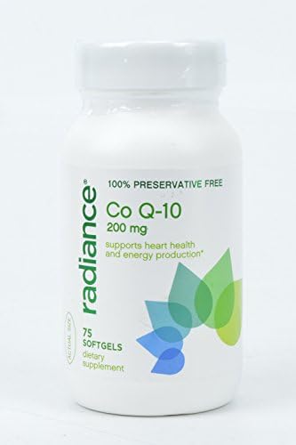 Radiance Platinum 100% Preservative Free Co Q-10 200 mg Supports Heart Health and Energy Production 75 softgels Dietary Supplement