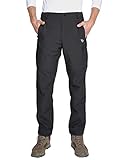 BALEAF Men's Fleece-Lined Windproof Ski Pants Waterproof Insulated Softshell Winter Hiking Pants Essential Snow Pants Snowboarding Pants
