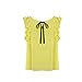 FUNOC Ladies Summer Loose Casual Chiffon Ruffles Sleeve Vest Shirt Tops Blouse