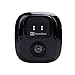 CROSSPOINT Extra Add-On Battery Free Plugin Receiver for the CROSSPOINT Expandable Wireless Doorbell Alert System, Model ER, Black