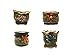 MZ Gardens Handmade Decorative Ceramic Succulent planters pots Flower Pots Planters Containers 4 in 1 Set with Drainage Screens