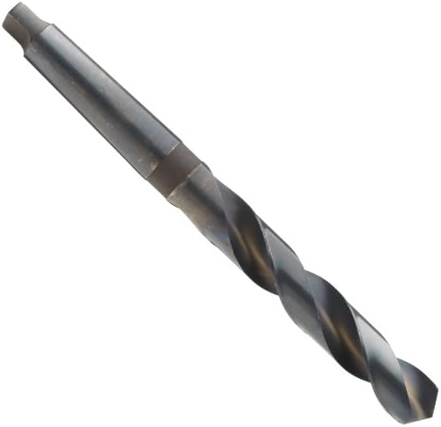 Chicago Latrobe 110 High-Speed Steel Taper Shank Drill Bit, Black Oxide Finish, #3 Morse Taper Shank, 118 Degree Conventional Point, 1" Size