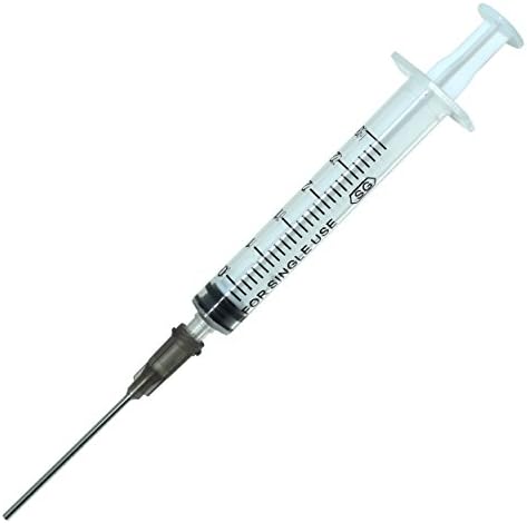 Punnarit Industrial 3ml Syringes with 16G x 1-1/2" Blunt Tip Fill Needle (Pack of 10)