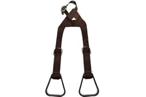 Showman Heavy Duty Nylon Adjustable Buddy Stirrups (Brown)