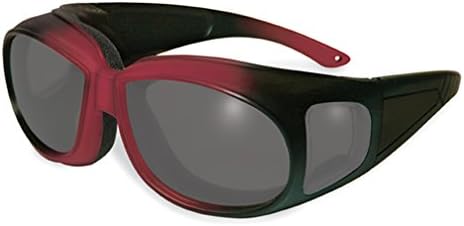 Specialized Safety Products KACHESS RED/BLK SM A/F 95189 Unisex Safety Glasses with Red/Black Frames and Smoked Anti-Fog Lenses