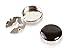 Black & Silver Button Covers - The Smart Alternative to Cufflinks for Regular Shirts