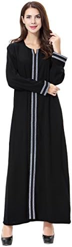 AMLLY Muslim Kaftan Dubai Long Sleeve Dress For Women Islamic Clothing Abaya Gown For Girls