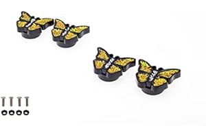 CREATHOME FD&D Multiple Use Shining Screw Cap, Golden Butterfly Pattern with M6 Machine Screw