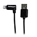 StarTech.com 2m 6ft Angled Black Apple 8-pin Lightning to USB Cable for iPhone iPod iPad - Angled Lightning Cable - Charge & Sync - 2 m (USBLT2MBR)