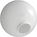 6 Inch White Acrylic Lamp Post Globe with 3.24 Inch Threaded Neck