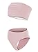 Ybenlow Women's 2 Piece Solid Bandeau Swimsuit Top Bottom Set,Pink,X-Large