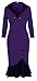 HOMEYEE Women's V Neck Ball Fishtail Pencil Dress UB27