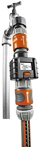 [- GARDENA Water Smart Flow Meter: Practical water meter for attachment to the tap or water consume
