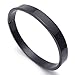 KONOV Polished Stainless Steel Bangle Cuff Bracelet, Unisex Mens Womens, Color Black