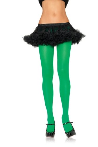 Leg Avenue Women's Nylon Tights, Kelly Green, One Size