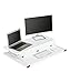 Stand Up Desk Store AirRise Pro Two Tier Standing Desk Converter Monitor Stand with Built-in Keyboard Tray (White, 32