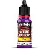 Vallejo - Game Color | Fluorescent Violet Paint | Perfect for Airbrushing and Great Adhesion to Figurines and Scale Models | 17 ml (0,58 fl.oz.)