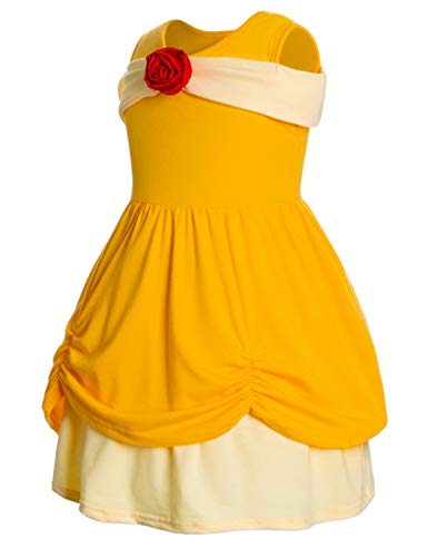 image for Party Chili Princess Belle Costume Dress Up Outfits for Infant Toddler