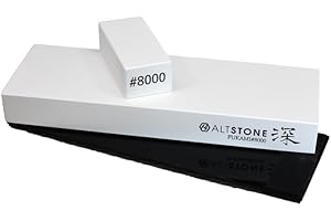 ALTSTONE Whetstone Sharpening Stone grit w/Nagura, 180 x 60 x 20mm (Pro Power. Perfectly Compact for Home use), Made in Japan