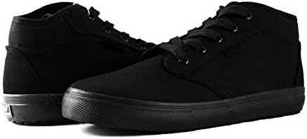 Townforst Cheryl Slip Resistant Black Sunbrella Mid Top Water Resistant Non Slip Waitress Shoes