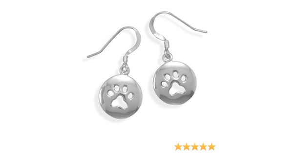 paw print dangle earrings