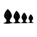 Silica Gel Fetish Plug Anal Butt Personal Massager,4 Size Black (L)