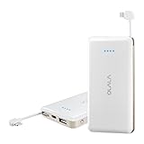 [Apple MFi Certified] OLALA C2-i 6000mAh Portable Charger Ultra Slim Power Bank with Built-in Lightning Cable Dual Output for iPhone, iPad, Samsung