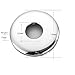 YUZP [10-Pack] Chrome shower flange, 1/2-Inch pipe escutcheon, Flange Plate Pipe wall Cover for 1/2