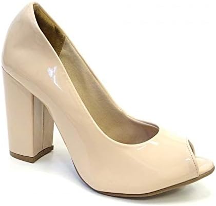 peep toe bebece salto grosso