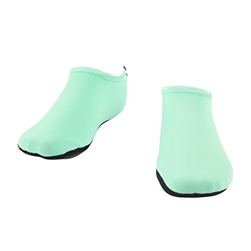 WOWFOOT Water Shoes For Women Men's Aquatic Socks Flexible Fitness Pool (4. XL(W:9.5-10.5, M:8.5-9.5), Mint) - Thumbnail 5