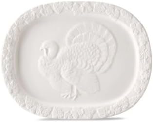 Martha Stewart Collection Harvest Embossed Turkey Platter