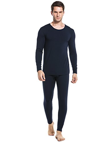 Ekouaer lingerie sets mens two piece comfy thermal underwear pant…
