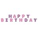 9ft Purple & Pink Happy Birthday Banner
