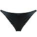 YiZYiF Mens Leather Look Bikinis Swimwear Long Pouch With Scrotum Hole Underwear Black Medium