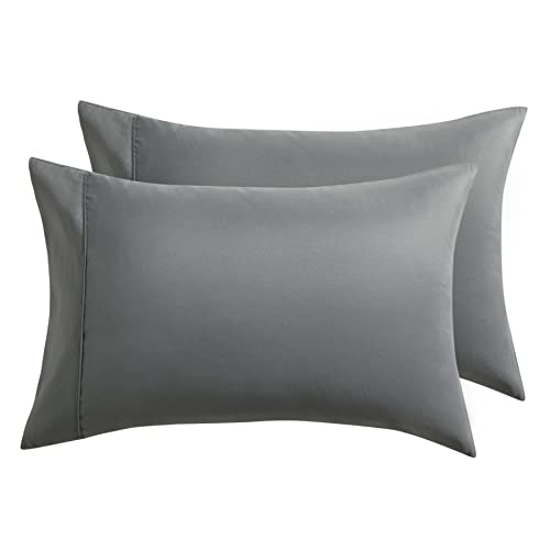 Bedsure King Size Pillowcases 2 Dark Grey King Pillow Cases Set of 2