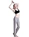 HDE Women's Fold Over Waist Yoga Lounge Pants Flare Leg Workout Leggings (Heather Gray, Small)