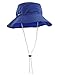 Tuga Boys Reversible Bucket Sun Hat (UPF 50+), Royal/Navy, Medium
