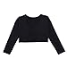 TiaoBug Girls Long Sleeve Twist Knot Ballet Dance Classic Warm-up Knit Wrap Top Sweaters