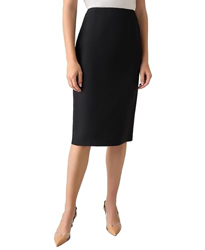 Kasper Women's Stretch Crepe Skimmer Skirt, Black, 12