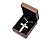 ADoor Stainless Steel Cross Pendant Necklaces for Men or Women Bible Verse Pendant Chain 24 Inch Gold