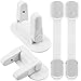 Ginmic Child Door Locks (2 Pack) with Bonus 2 Pieces Child Safety Cabinet Locks, Lever Handle Door Lock Child Proof with Super Strong 3M Adhesive