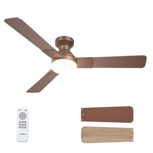 Amico 52 Inch Brown Ceiling Fan with Lights