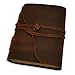 PDTXCLS Lined Leather Journal - Handmade Leather Bound Notebook for Men & Women Ruled Kraft Paper, 120 Sheets, 5x7 Inches, Brown